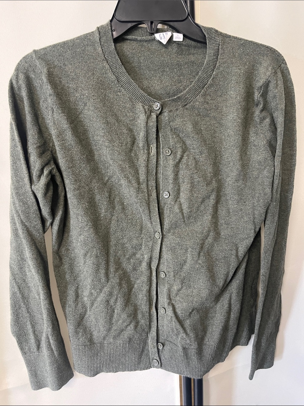 GAP large Women's Olive Green Button-Front Cardigan